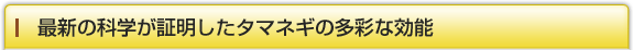 最新の科学が証明したタマネギの多彩な効能